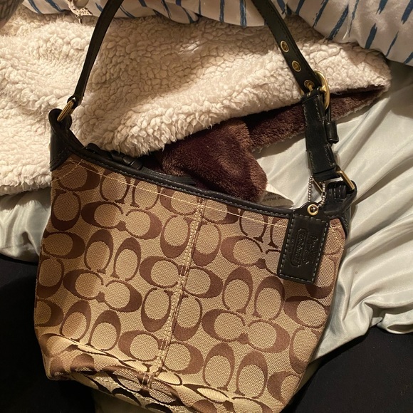 VINTAGE Coach Tan Brown CUTE Bucket Bag - Picture 11 of 16